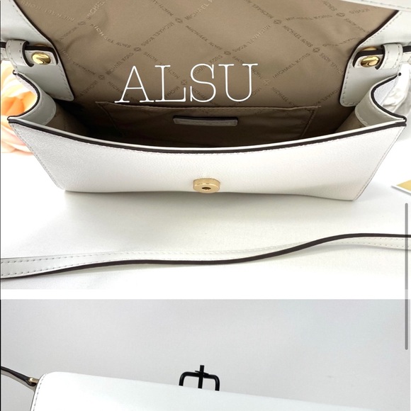 Michael Kors Large Le Crossbody Clutch Optic White - Picture 6 of 8